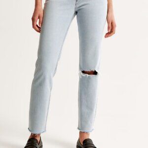 Abercrombie & Fitch - The Ankle Straight Ultra High Rise Blue Jeans (8xs)